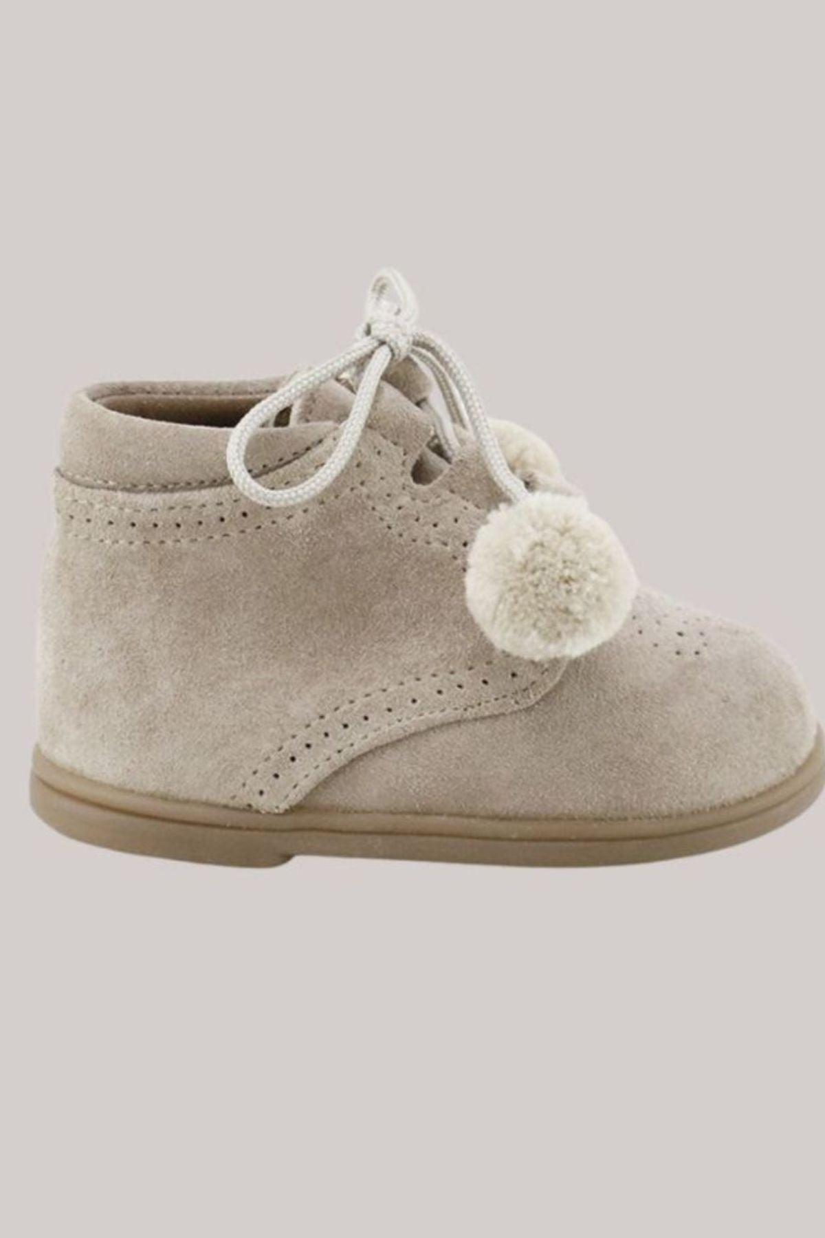Baby Suede Boots Camel- Strawberries & Cream -  Hand made - Luxury - Ingrid Lewis - Designer
