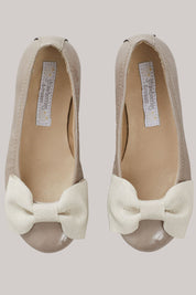 Ballerina Bow - Patent Leather Taupe - Strawberries & Cream - Ingrid Lewis - Designer