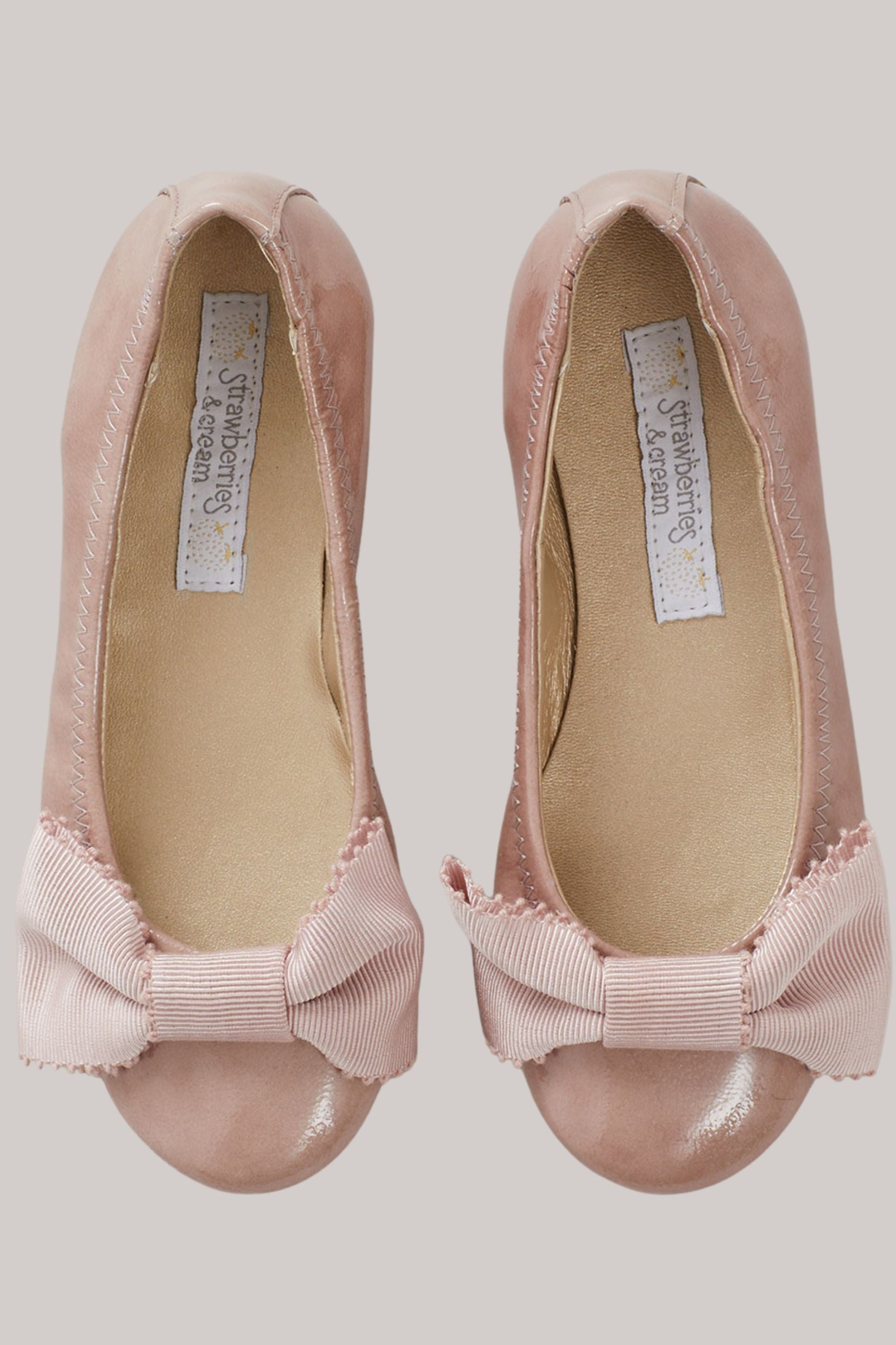 Ballerina Bow - Powder Pink Patent Leather - Strawberries & Cream - Ingrid Lewis