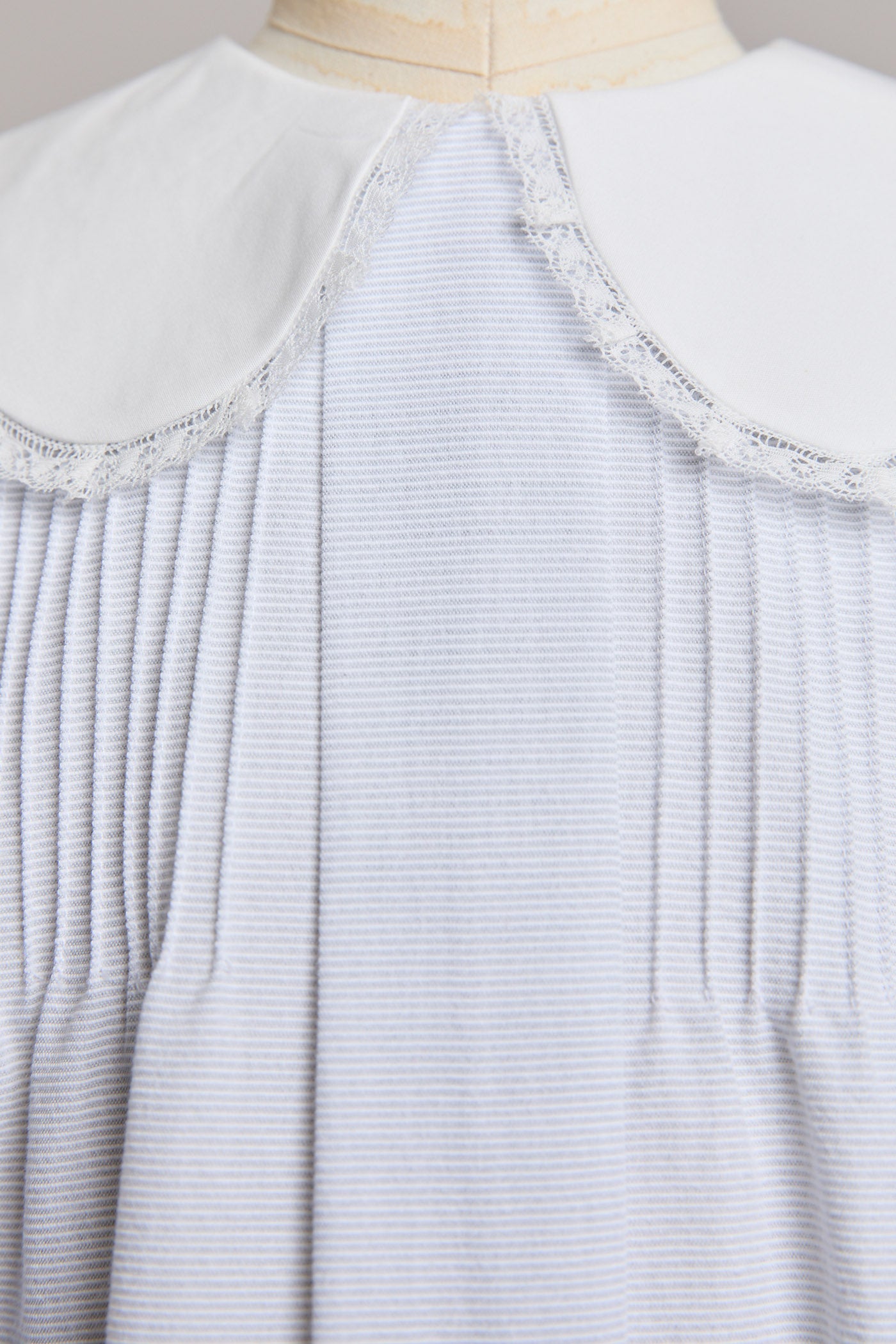Bubble Dress in Plain Stripes Grey - Designed by Ingrid Lewis - Strawberries & Cream