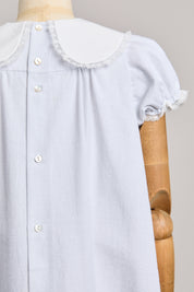 Bubble Dress in Plain Stripes Grey - Designed by Ingrid Lewis - Strawberries & Cream