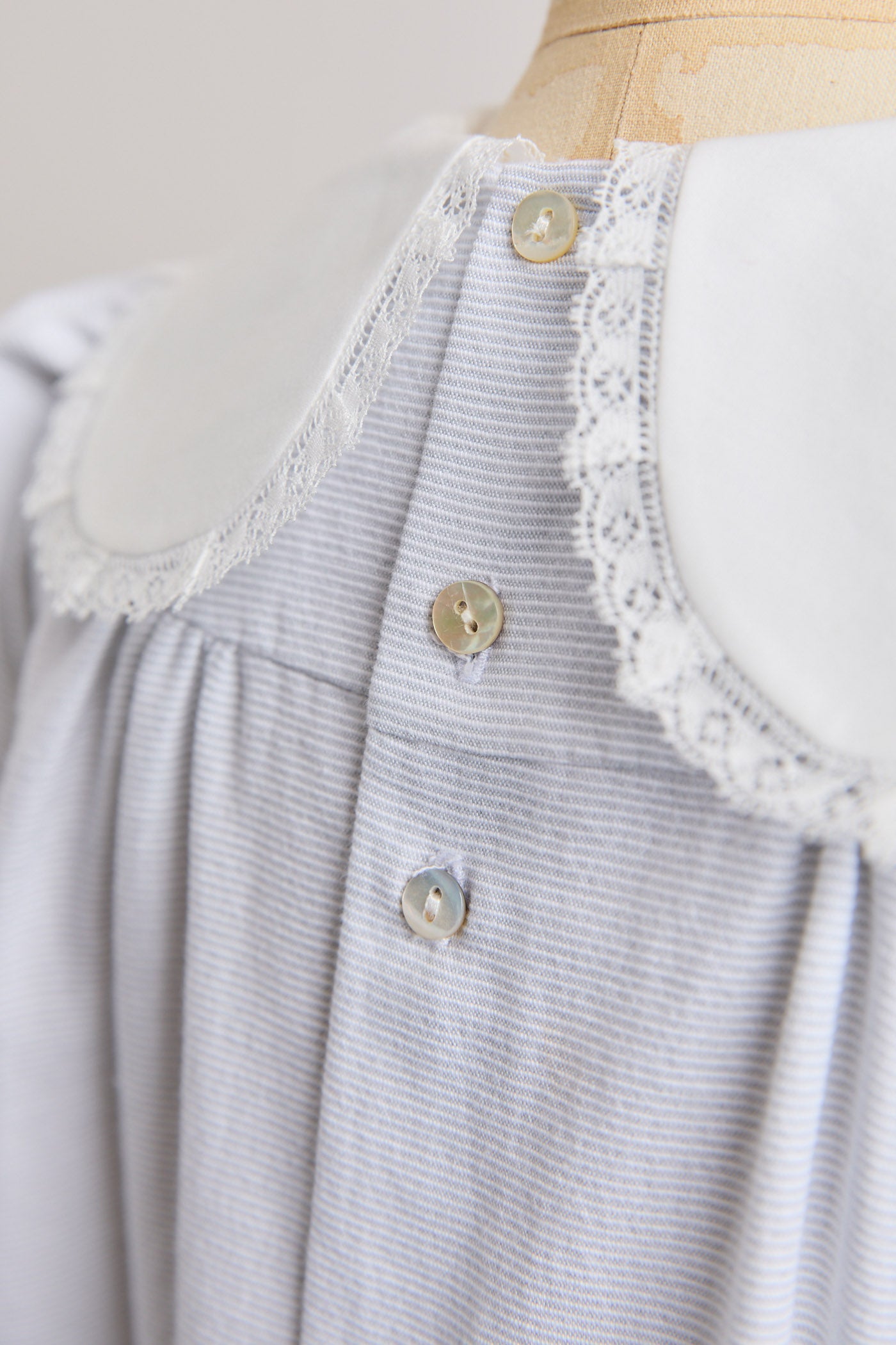 Bubble Dress in Plain Stripes Grey - Designed by Ingrid Lewis - Strawberries & Cream