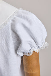 Bubble Dress in Plain Stripes Grey - Designed by Ingrid Lewis - Strawberries & Cream