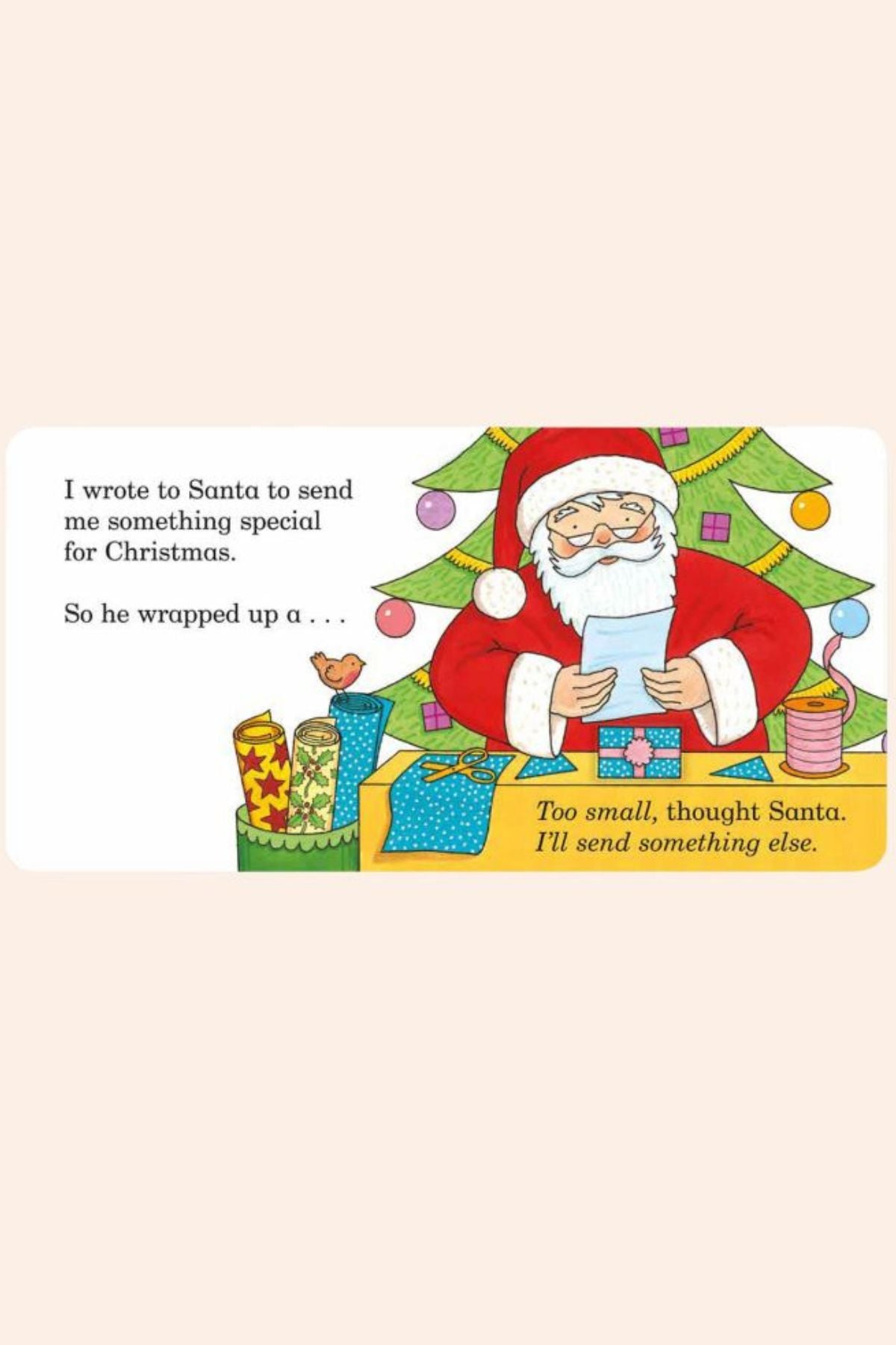 Dear Santa - Christmas - Books - Strawberries & Cream - childrens - Ingrid Lewis - Designer 
Illustration of Santa Claus with presents.
