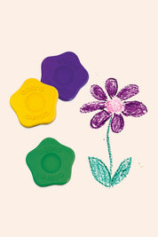 Djeco - 12 Flower Crayons - Strawberries & Cream 