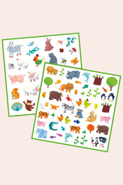 Djeco - 160 Stickers - Animals - Strawberries & Cream 