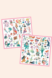 Djeco - 160 Stickers Metallic Stickers - Sparkly Mermaids