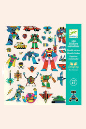 Djeco - 160 stickers - Metallic Robots - Strawberries & Cream 