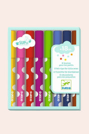 Djeco - 8 Felt Tips for Little Ones - Strawberries & Cream 
