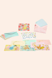 Djeco - 8 Invitations & Stickers - Fairies for a Day - Strawberries & Cream - Ingrid Lewis
