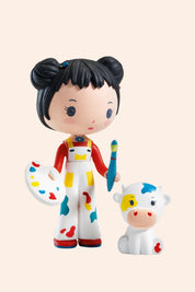 Djeco - Barbouille & Gribs Doll - Strawberries & Cream -  Figurines - Collectables - Fun for all - Dolls - Artistic - Arts and Crafts - Ingrid Lewis - Designer