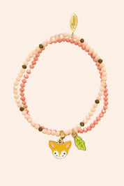 Djeco - Bracelet - Autumn -  Strawberries & Cream - Ingrid Lewis - Designer 
Bracelet with fox charm and leaf.