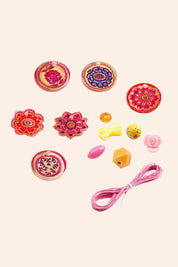 Djeco - Bubble Beads - Gold - Strawberries & Cream - Creative Activities - Craft Kits - Jewellery - Fancy Beads