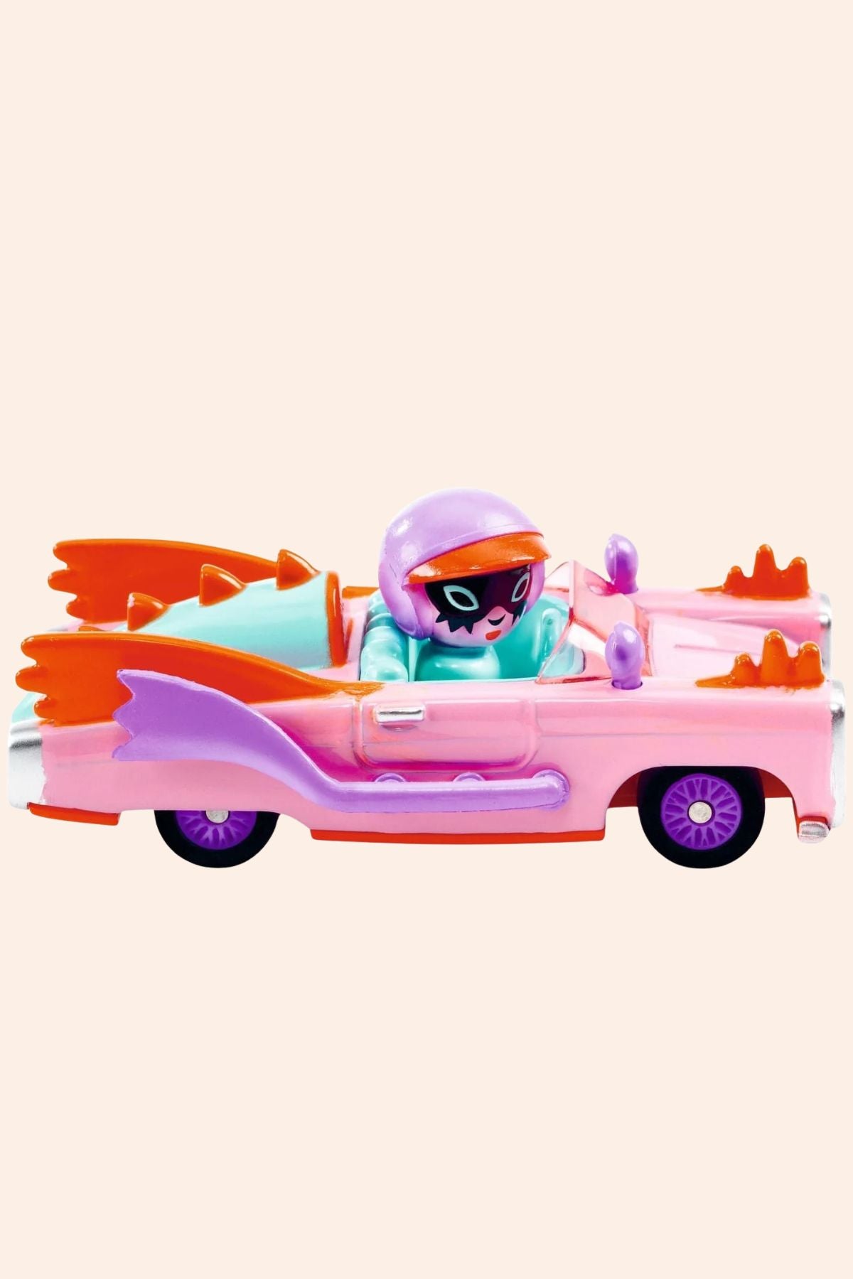 Djeco - Crazy Motors - Pink Lady - Strawberries & Cream -  Ingrid Lewis -Designer - Toy car with a character inside.