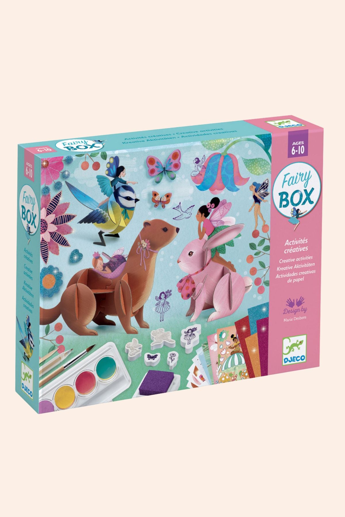 Djeco - Fairy Box - Creative Activities - Strawberries & Cream  - Ingrid Lewis - Designer
Fairy-themed activity box with colourful illustrations