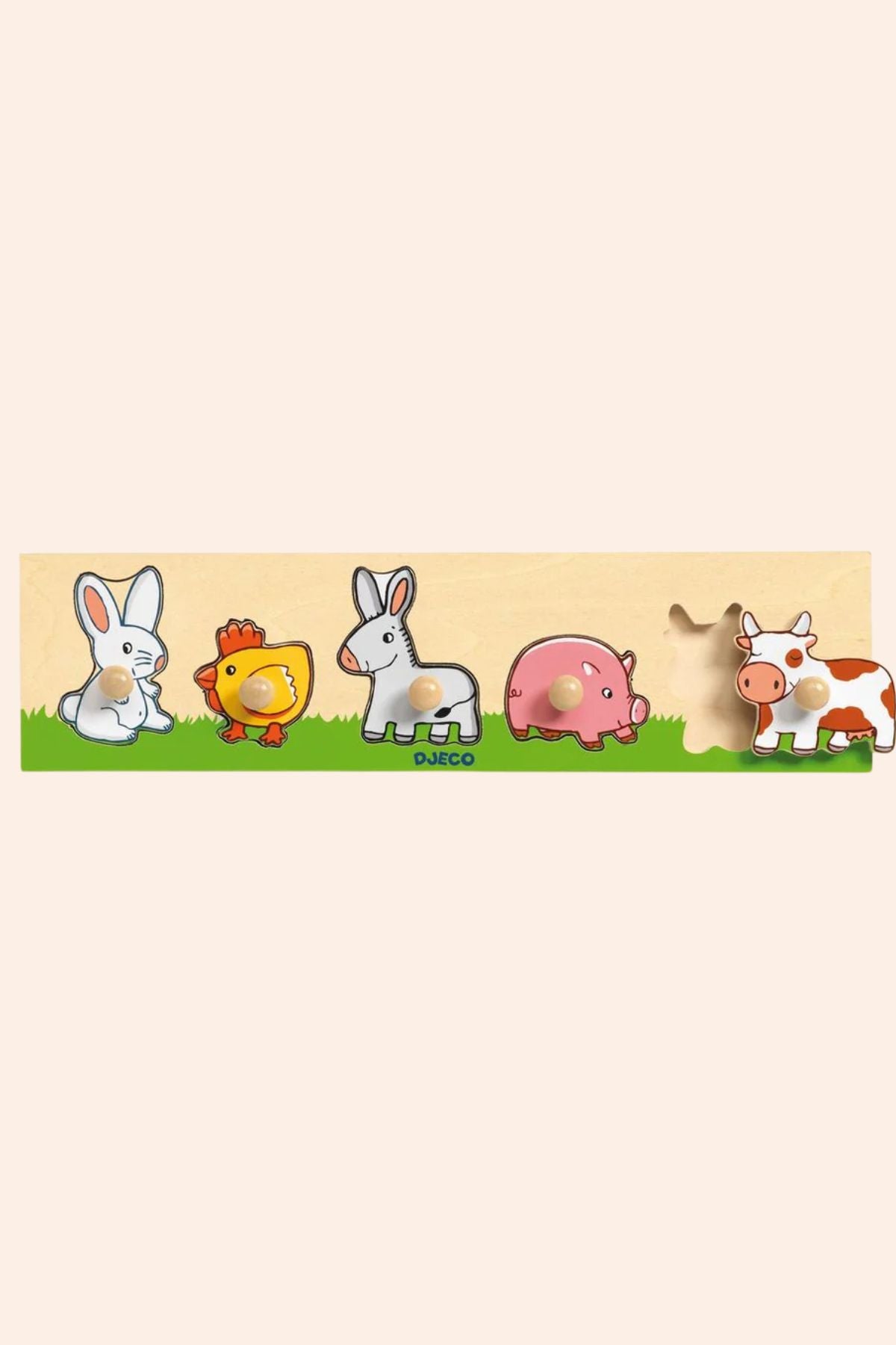 Djeco - Farm 'n' Co - Puzzle
Cartoon animals standing on grass.