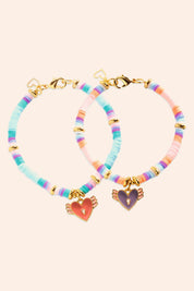 Djeco - Heart Heishi Jewellery - Strawberries & Cream 