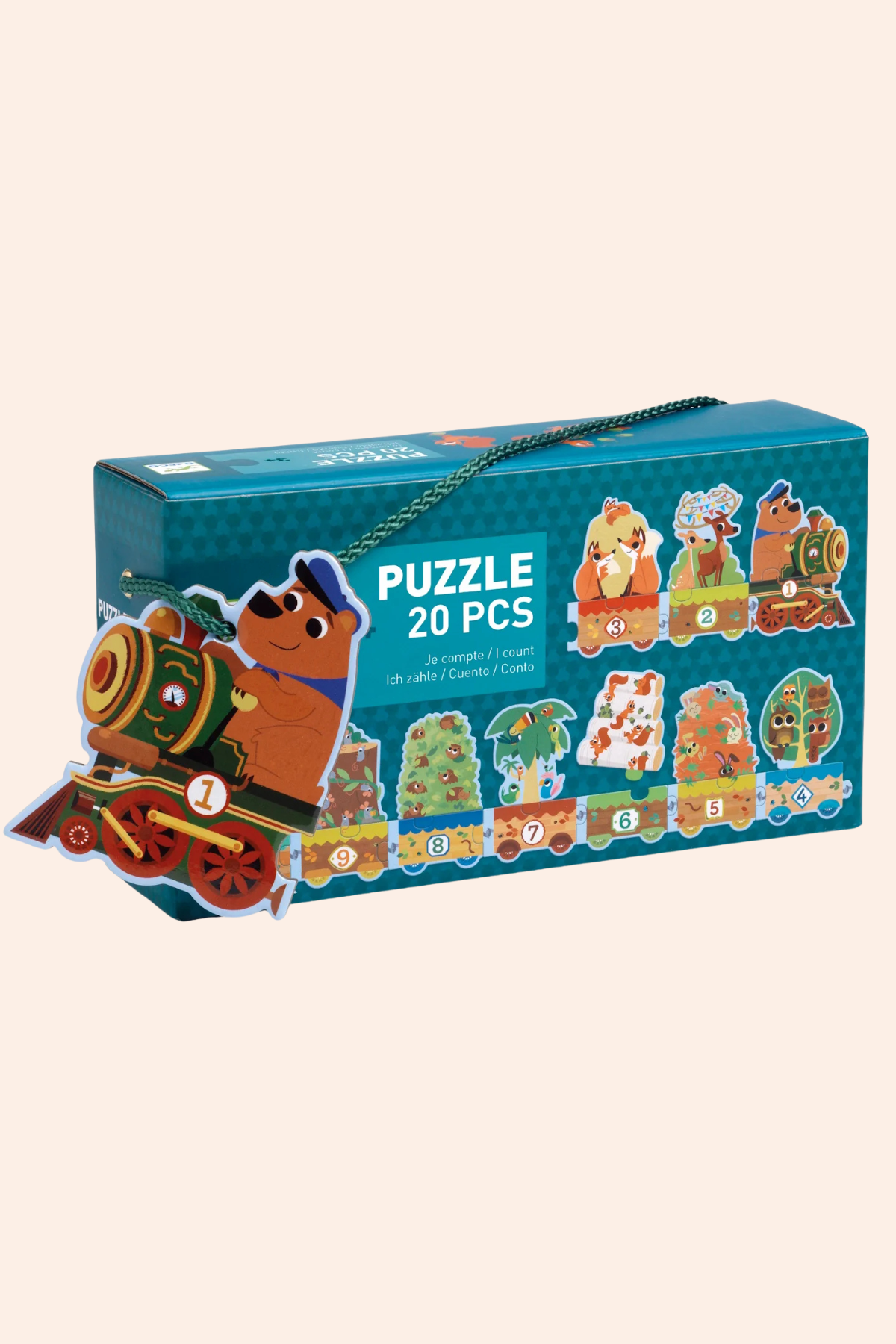 Djeco - I Count Puzzle - 20 Pcs - Strawberries & Cream - Ingrid Lewis - Designer