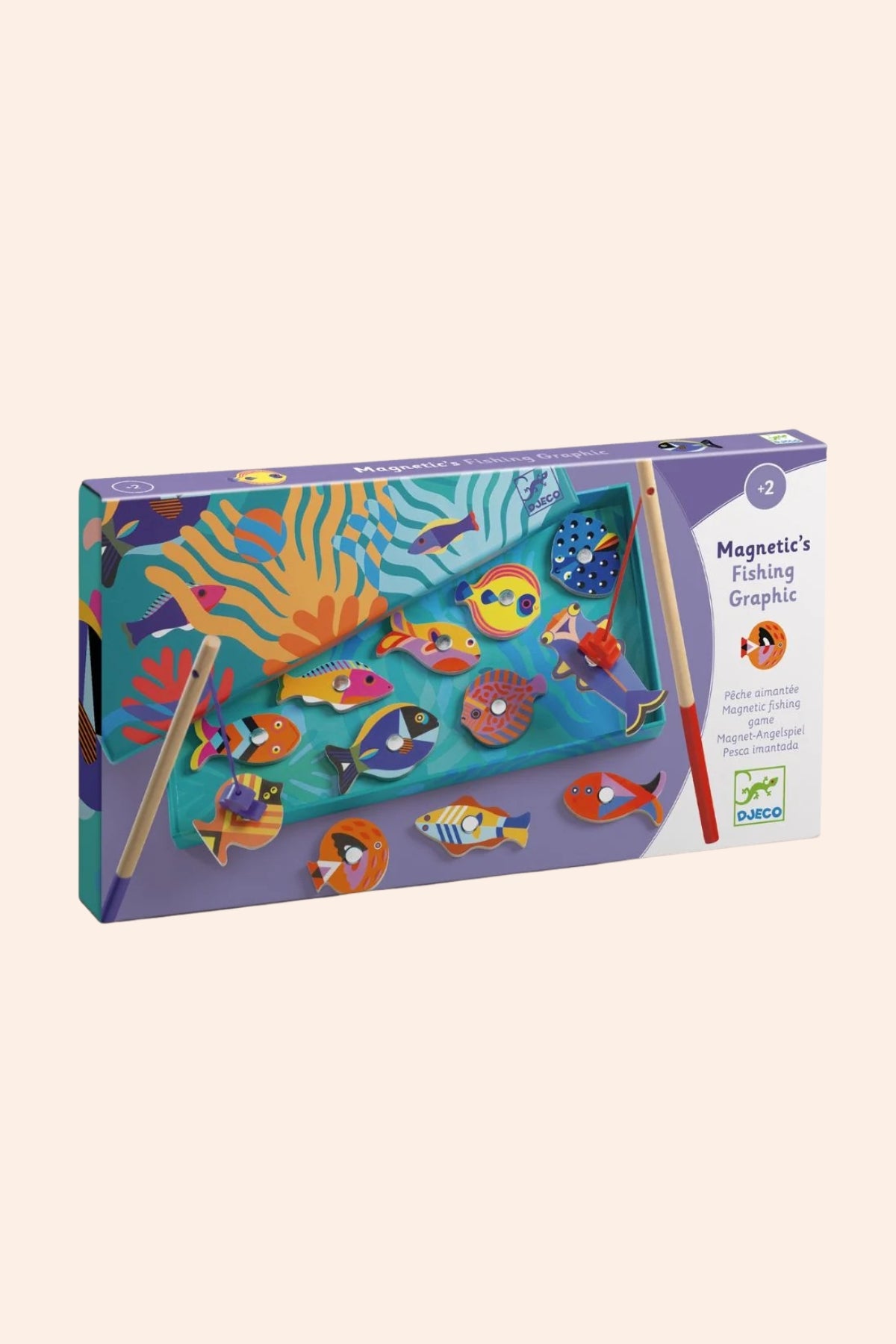 Djeco -Djeco - Magnetic Fishing Graphic - Strawberries & Cream - Ingrid Lewis - Designer