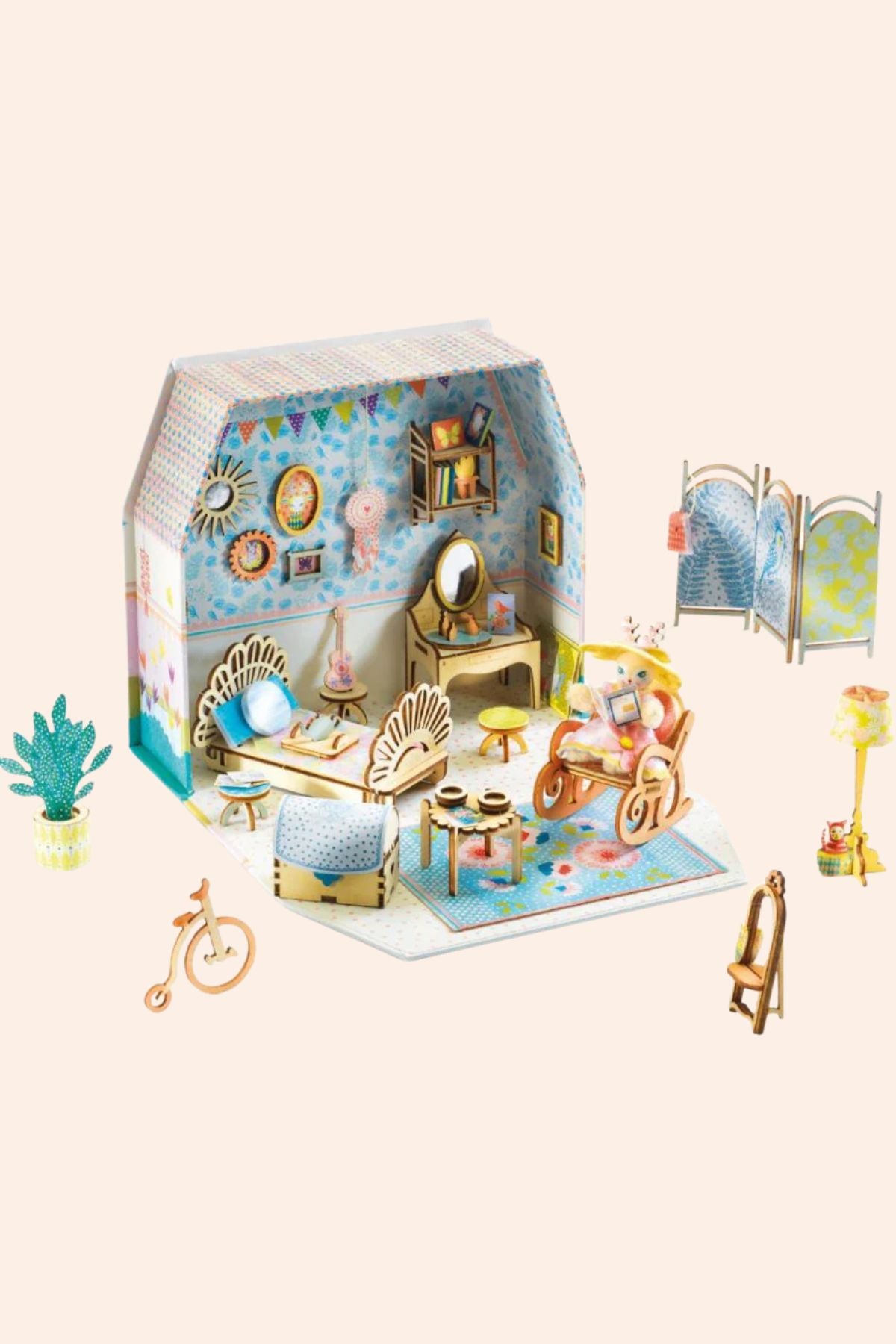 Djeco - Mi House - Alba - Strawberries & Cream 
Dollhouse with furniture and accessories