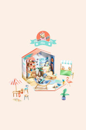 Djeco - Mi House - Mia - Strawberries & Cream - Ingrid Lewis - Designer
Miniature dollhouse with furniture 