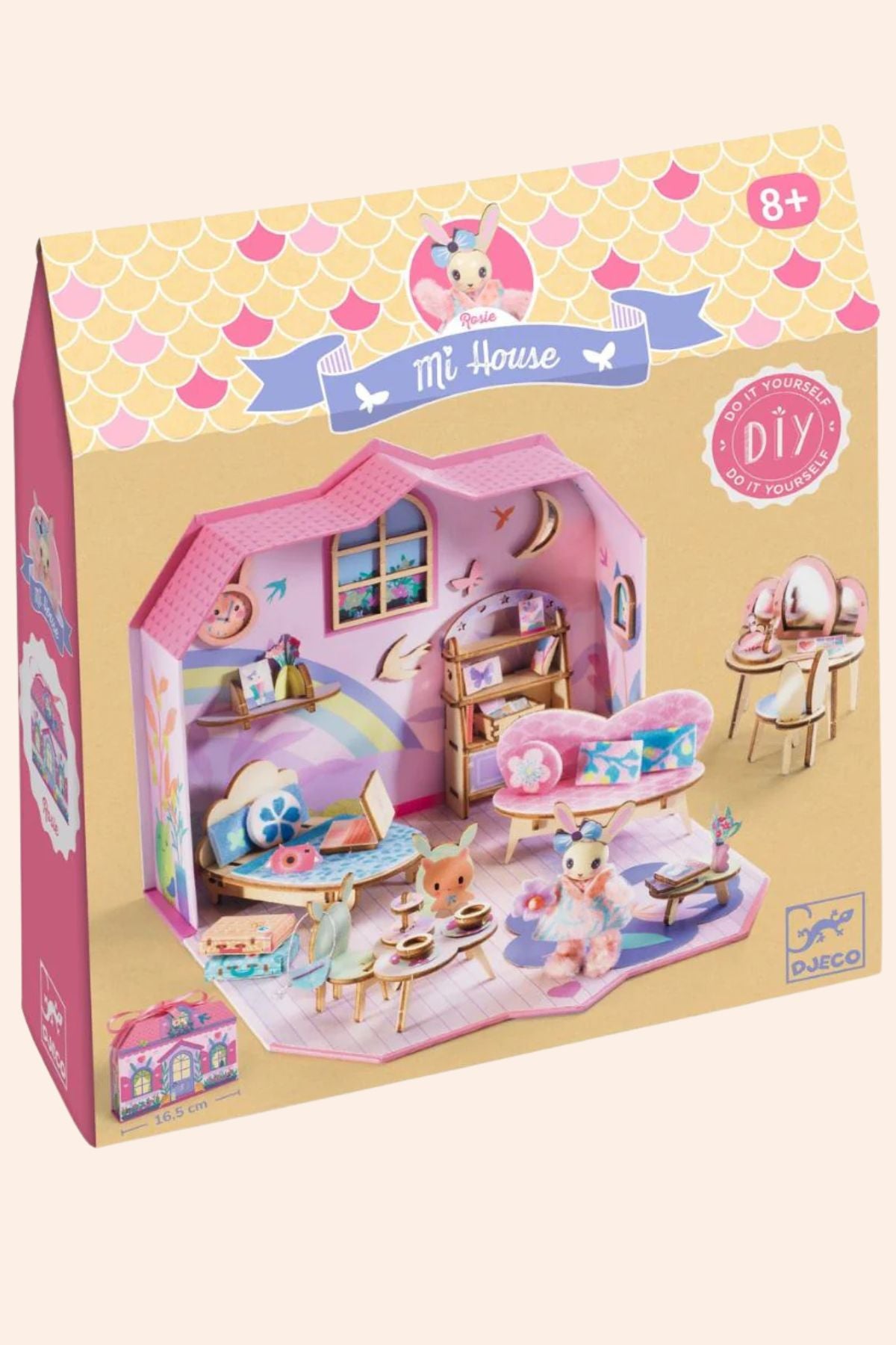 Djeco - Mi House - Rosie - Strawberries & Cream  Toy house set in packaging with My House 