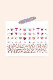 Djeco - Nails Stickers - Feathers- Strawberries & Cream - Toys