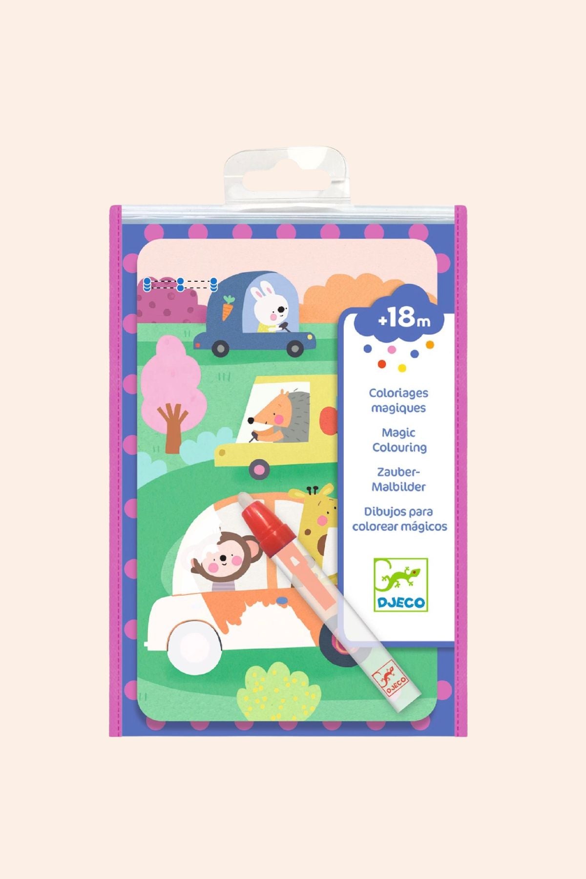 Djeco - On the Road- Magic Colouring - Strawberries & Cream