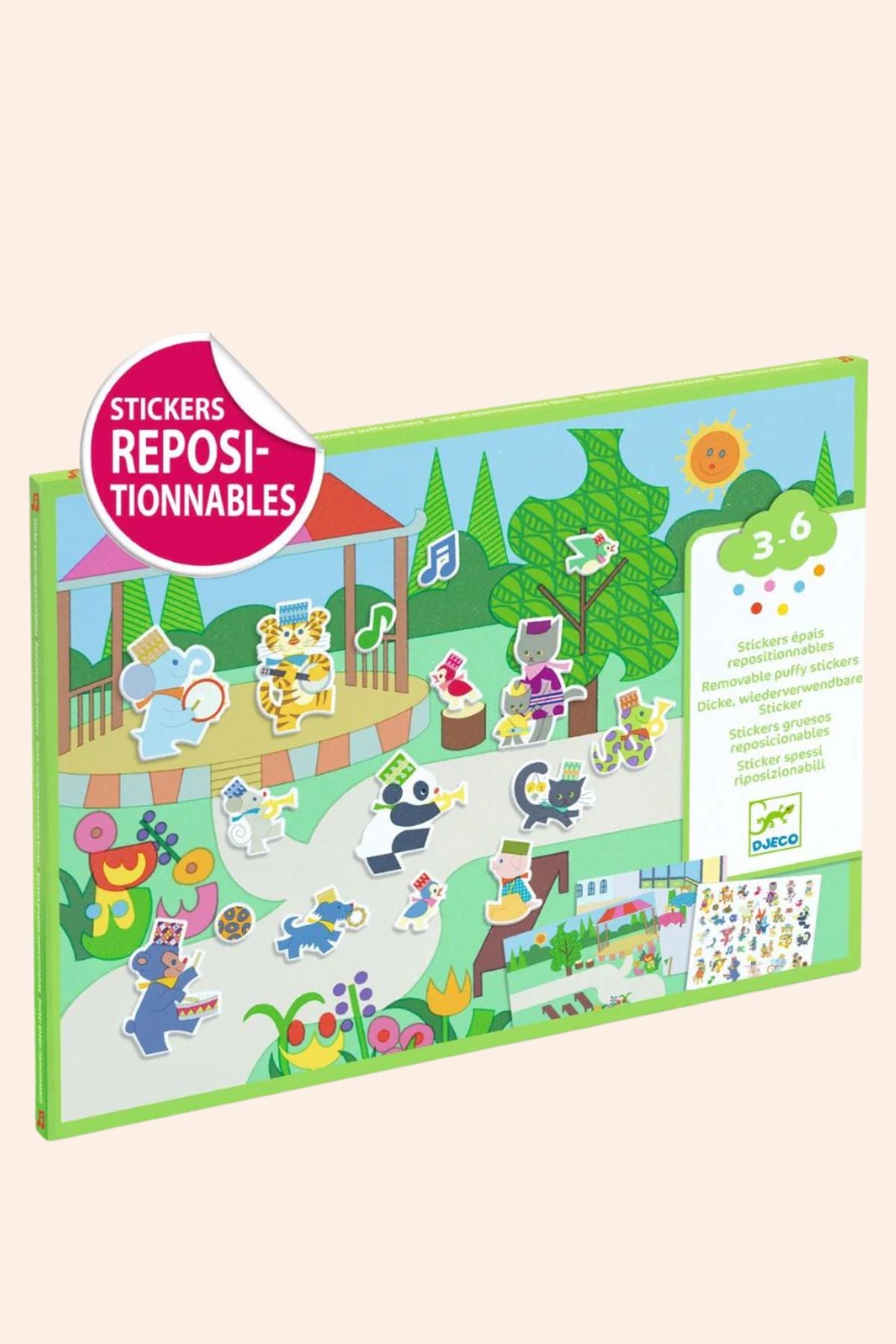 Djeco - Removable Puffy Stickers - Fanfare - Strawberries & Cream - Ingrid Lewis - Designer
Children's educational board with cartoon characters and colourful design 