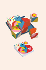 Djeco - So Logic - Cubologic 9  Logical Game to Play Solo - Strawberries & Cream - Ingrid Lewis - Designer
Colourful children's blocks with animal designs.