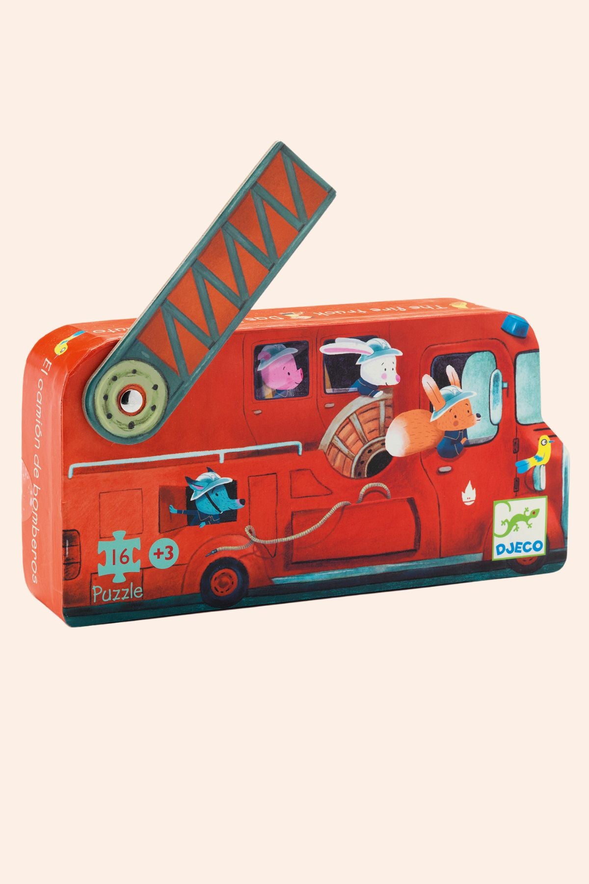 Djeco - The Fire Truck - 16 Piece Puzzle - Strawberries & Cream 