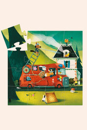 Djeco - The Fire Truck - 16 Piece Puzzle - Strawberries & Cream 