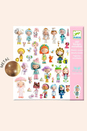 Djeco  - The Little World of Tinyly -  160 Stickers - Strawberries & Cream - Ingrid Lewis - Strawberries & Cream 