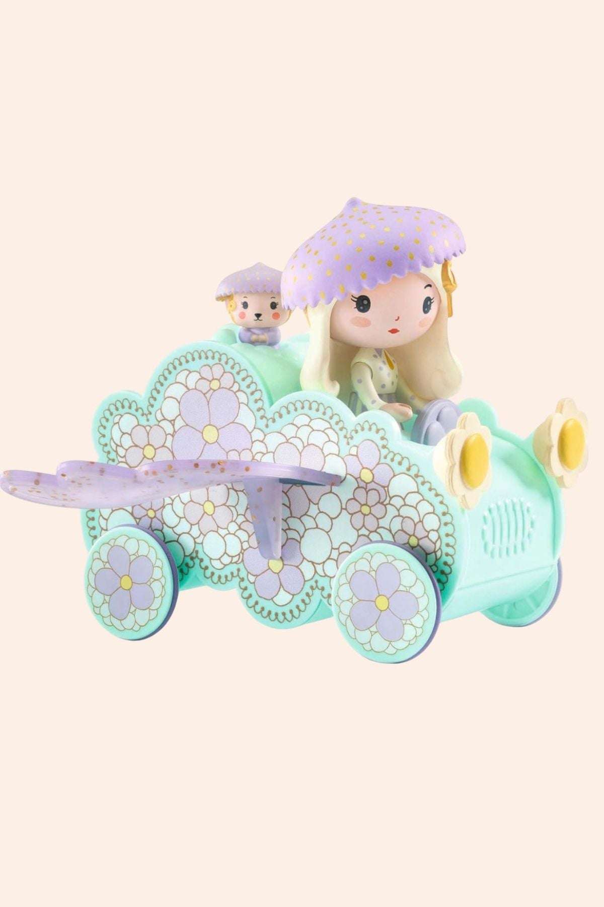 Djeco - Tinyly - Jil & Jerry Tinycar - Strawberries & Cream - Ingrid Lewis - Designer