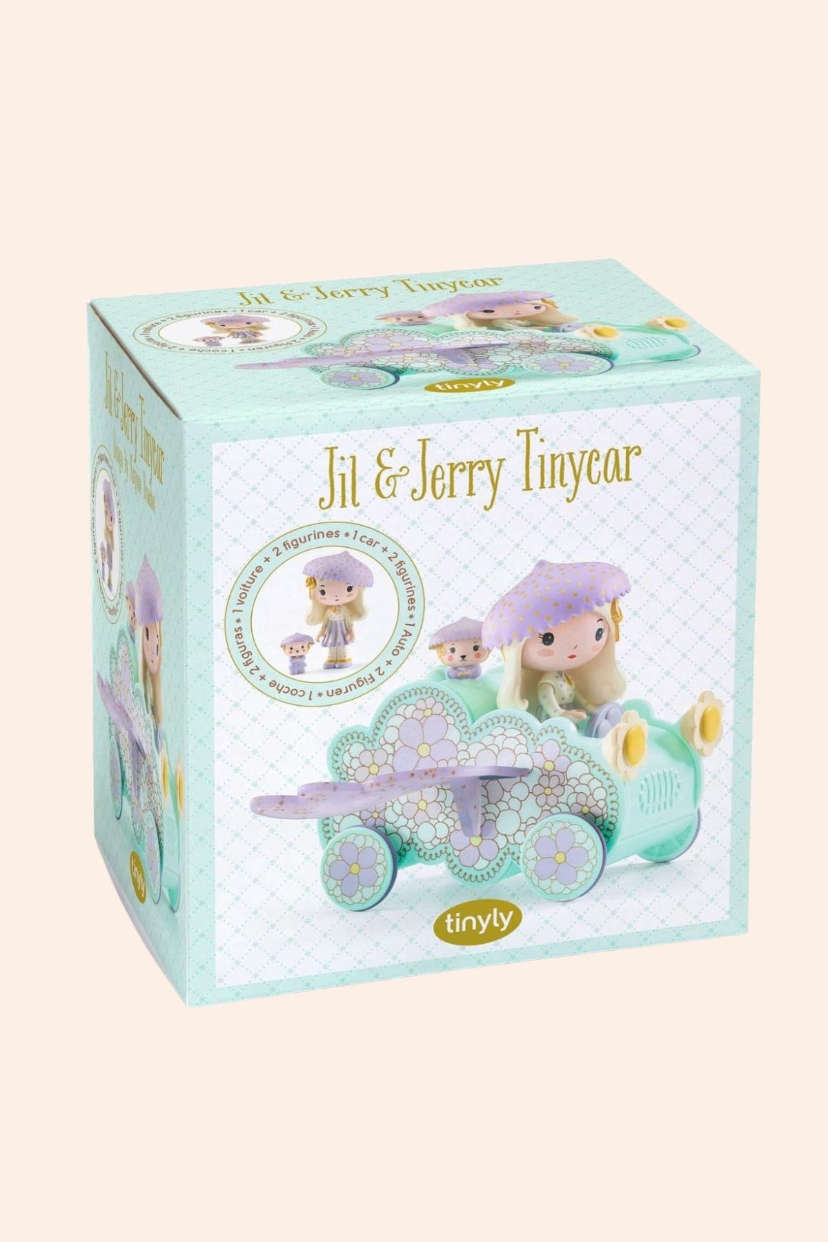 Djeco - Tinyly - Jil & Jerry Tinycar - Strawberries & Cream - Ingrid Lewis - Designer