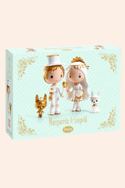 Djeco -  Tinyly - Marguerite & Leopold - Strawberries & Cream - Ingrid Lewis - Designer
Djeco Tinyly Product packaging with illustrations of a couple and two dogs