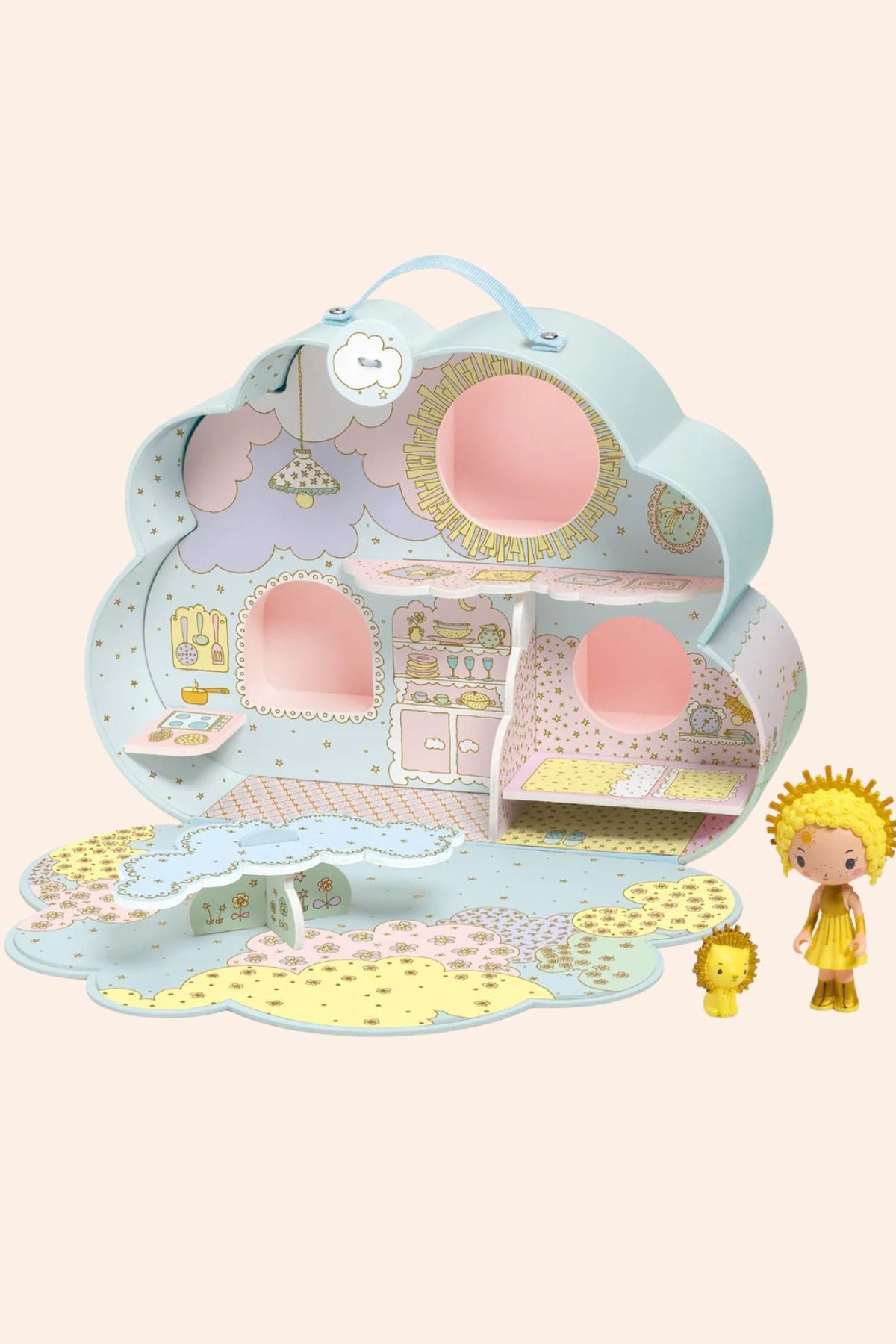 Djeco - Tinyly - Sunny & Mia House - Ingrid Lewis - Designer
Toy house set with a doll and lion figure.