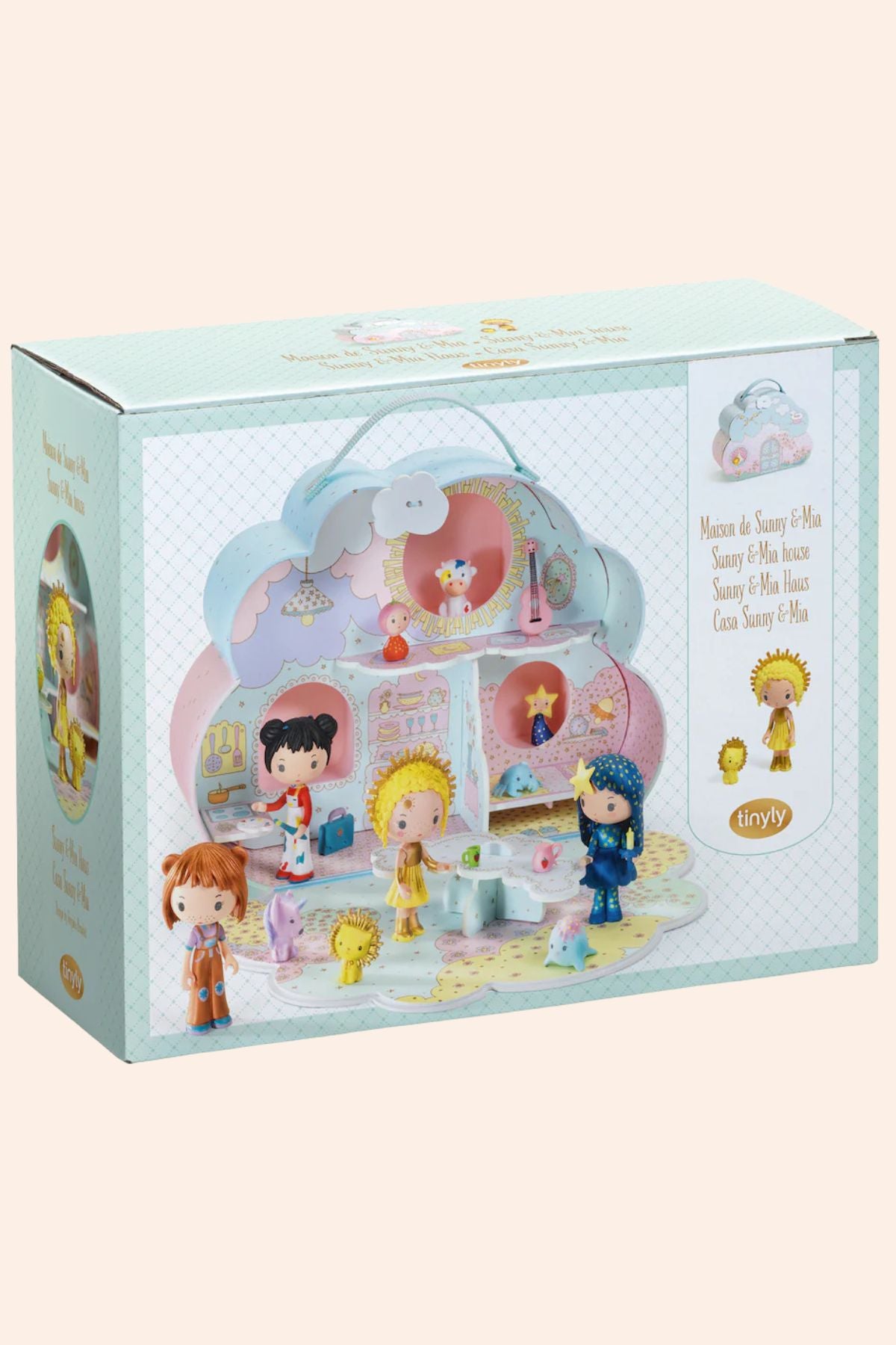 Djeco - Tinyly - Sunny & Mia House - Ingrid Lewis - Designer
Toy set packaging with characters and a dome.