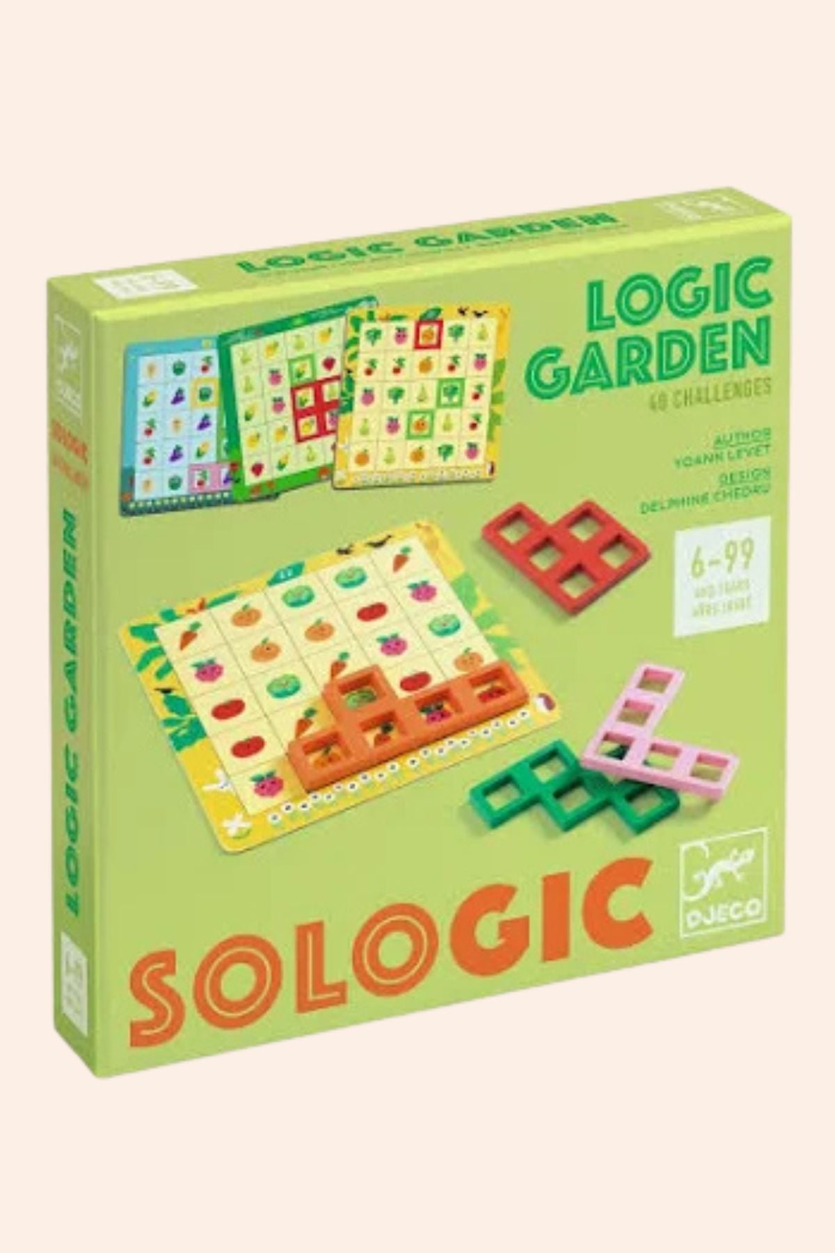 Box of So logic Logic Garden board game on a white background