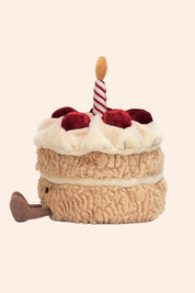 Jellycat - Amuseables Birthday Cake -  Strawberries & Cream - Ingrid Lewis - Designer
Plush toy resembling a birthday cake with a candle