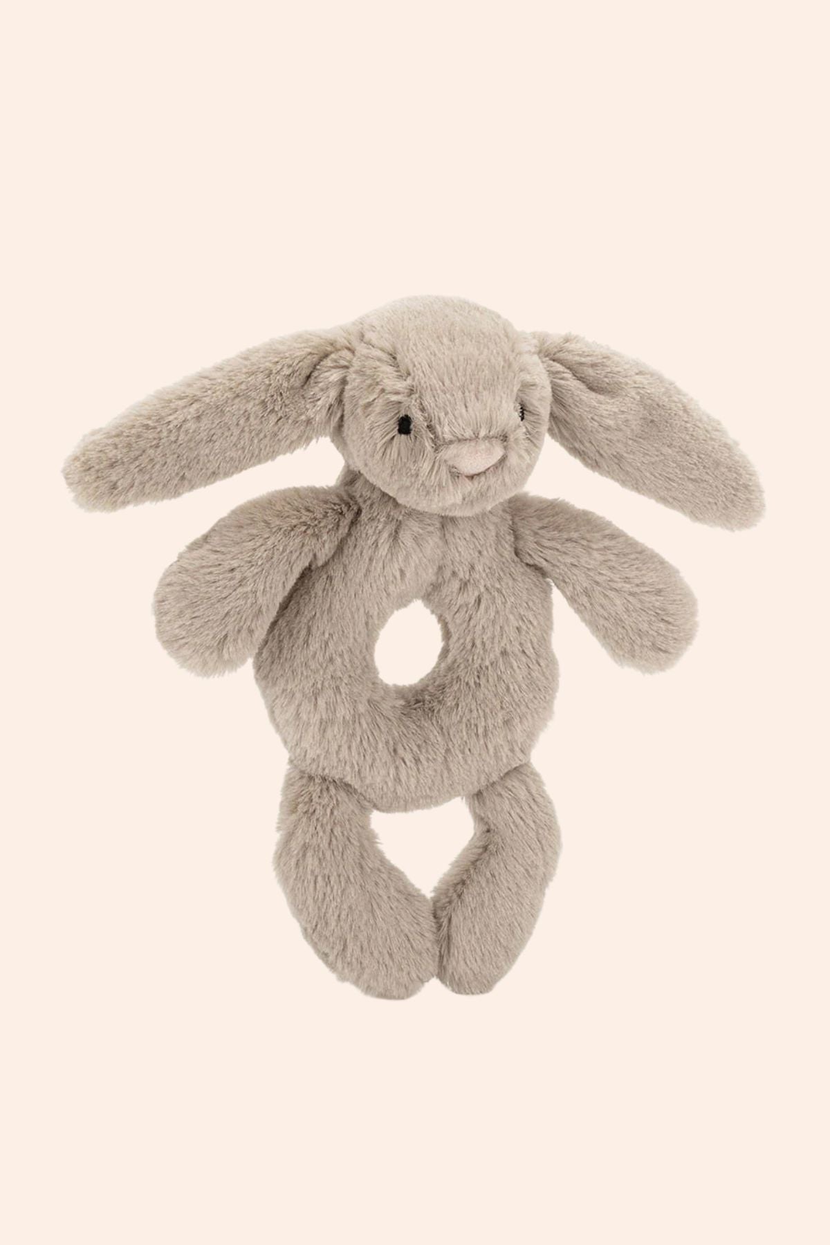 Jellycat -  Bashful Beige Bunny Ring Rattle - Strawberries & Cream - Ingrid Lewis - Designer