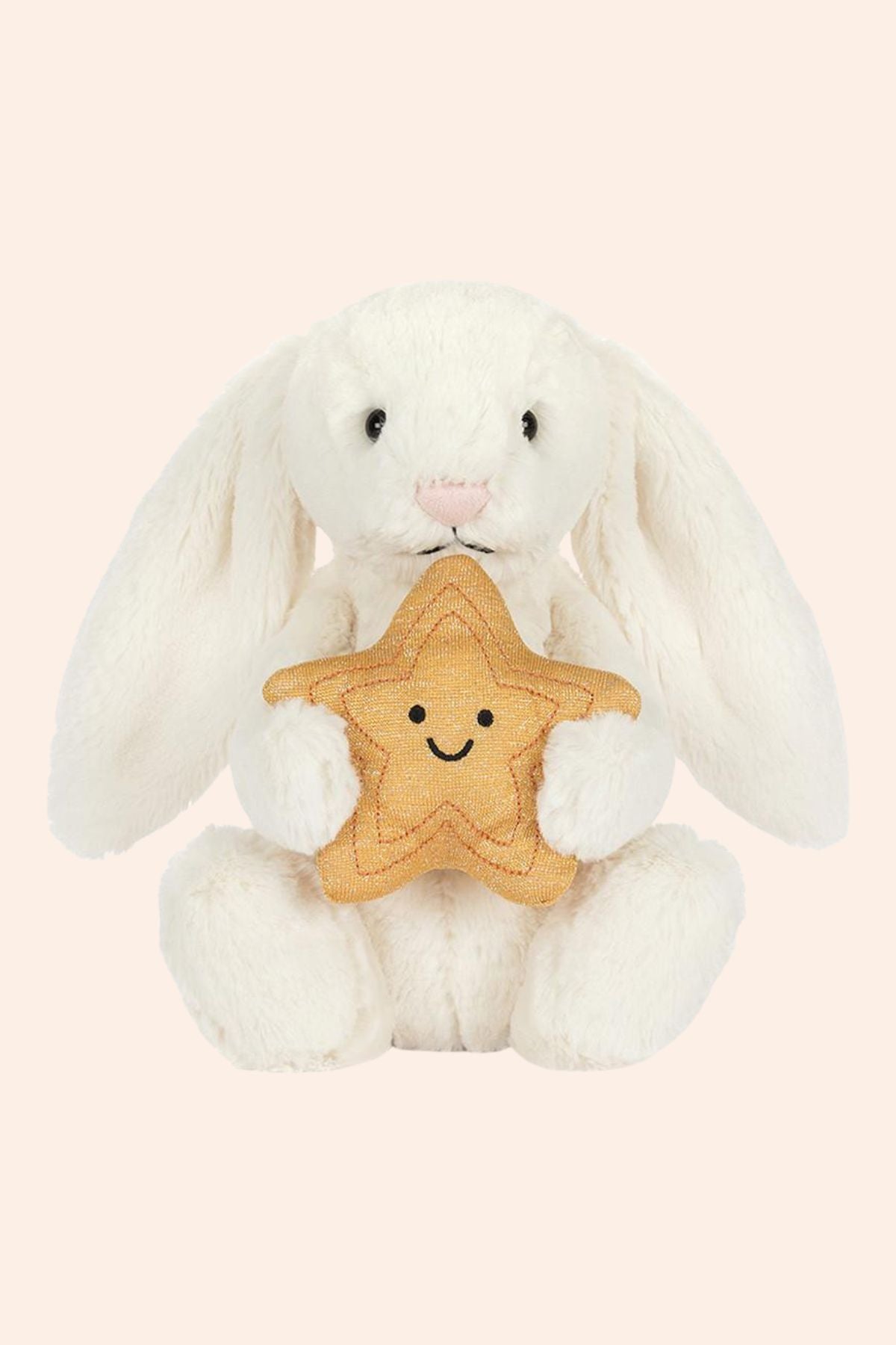 Jellycat - Cream Bunny with Star-  Strawberries & Cream - Ingrid Lewis - Designer