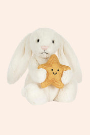 Jellycat - Cream Bunny with Star-  Strawberries & Cream - Ingrid Lewis - Designer