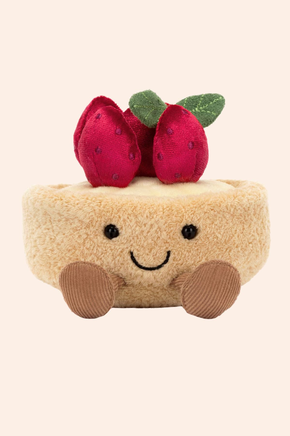 Jellycat - Fleurette Tarte Aux Fraises - Strawberries & Cream - Ingrid Lewis - Designer
Jellycat Plush toy resembling a cake with strawberries on top