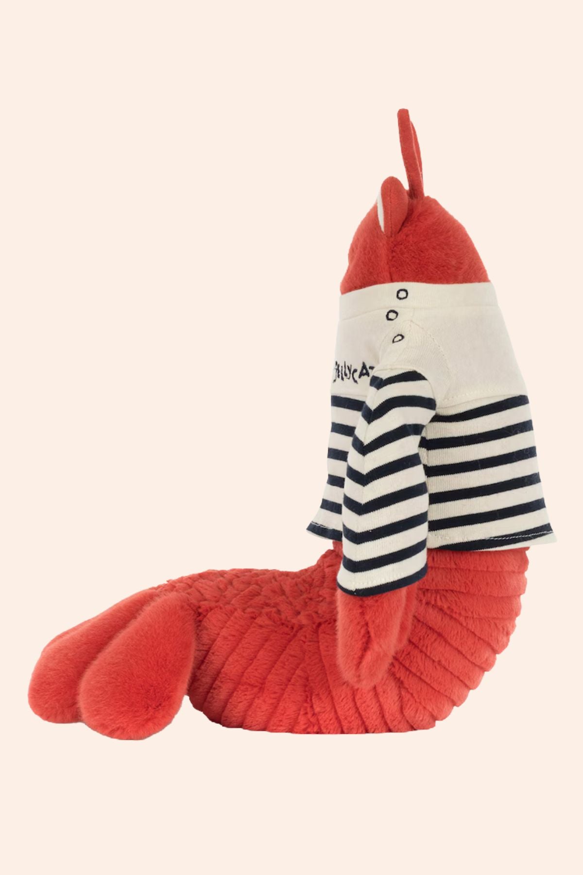 Jellycat - Larry Lobster Sailor Outfit - Strawberries & Cream - Ingrid Lewis - Designer
Jellycat Plush toy lobster with a striped shirt 