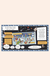Let's Tell a Story! Space Adventure - Strawberries & Cream - Ingrid Lewis - Designer
Educational children's book page with illustrations.
