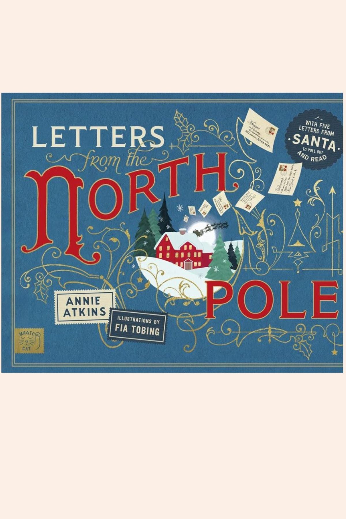 Letters From The North Pole - Strawberries & Cream - Ingrid Lewis - Designer
Book cover of 'Letters from the North Pole' with festive design elements.