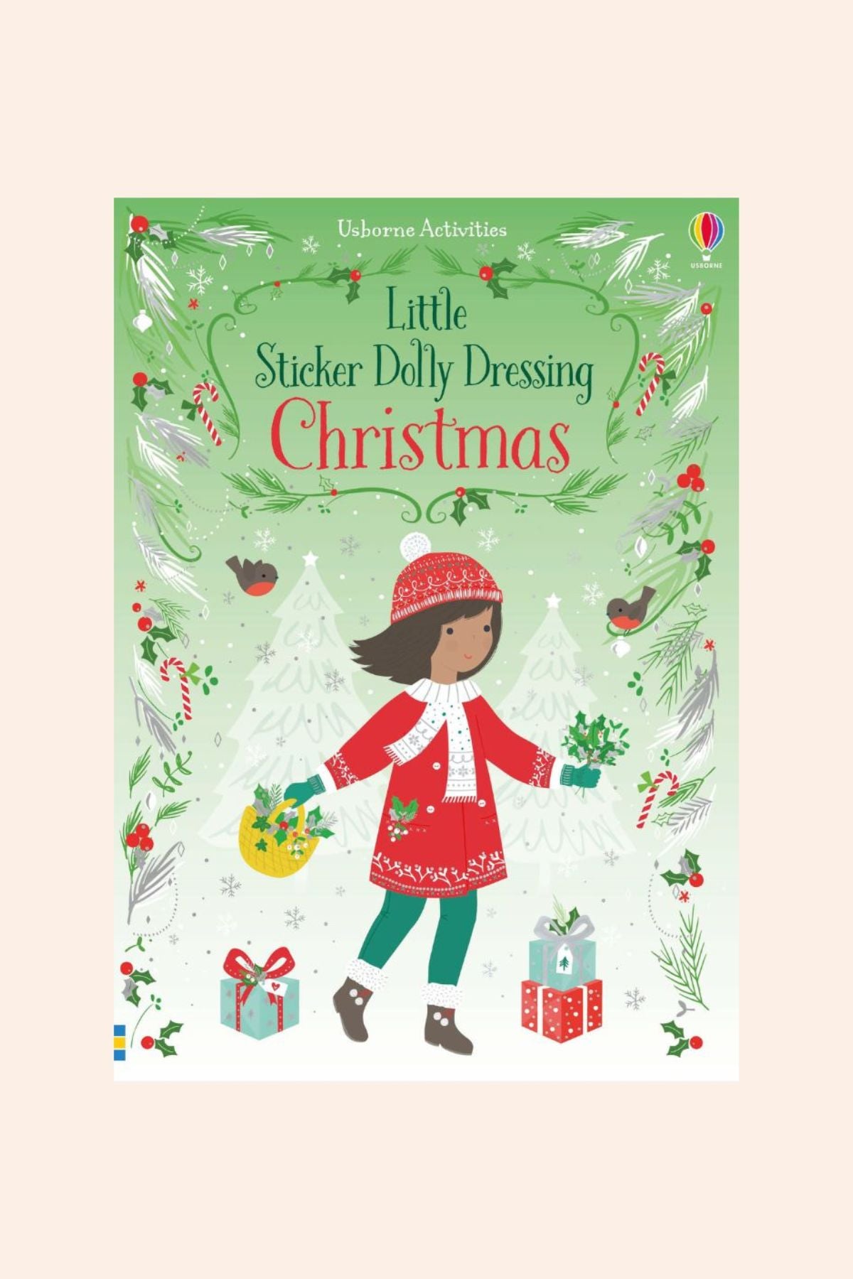 Little Sticker Dolly Dressing - Christmas - Strawberries & Cream - Ingrid Lewis - Designer
Book cover of 'Little Sticker Dolly Dressing Christmas' with a child in winter clothing and festive elements.
