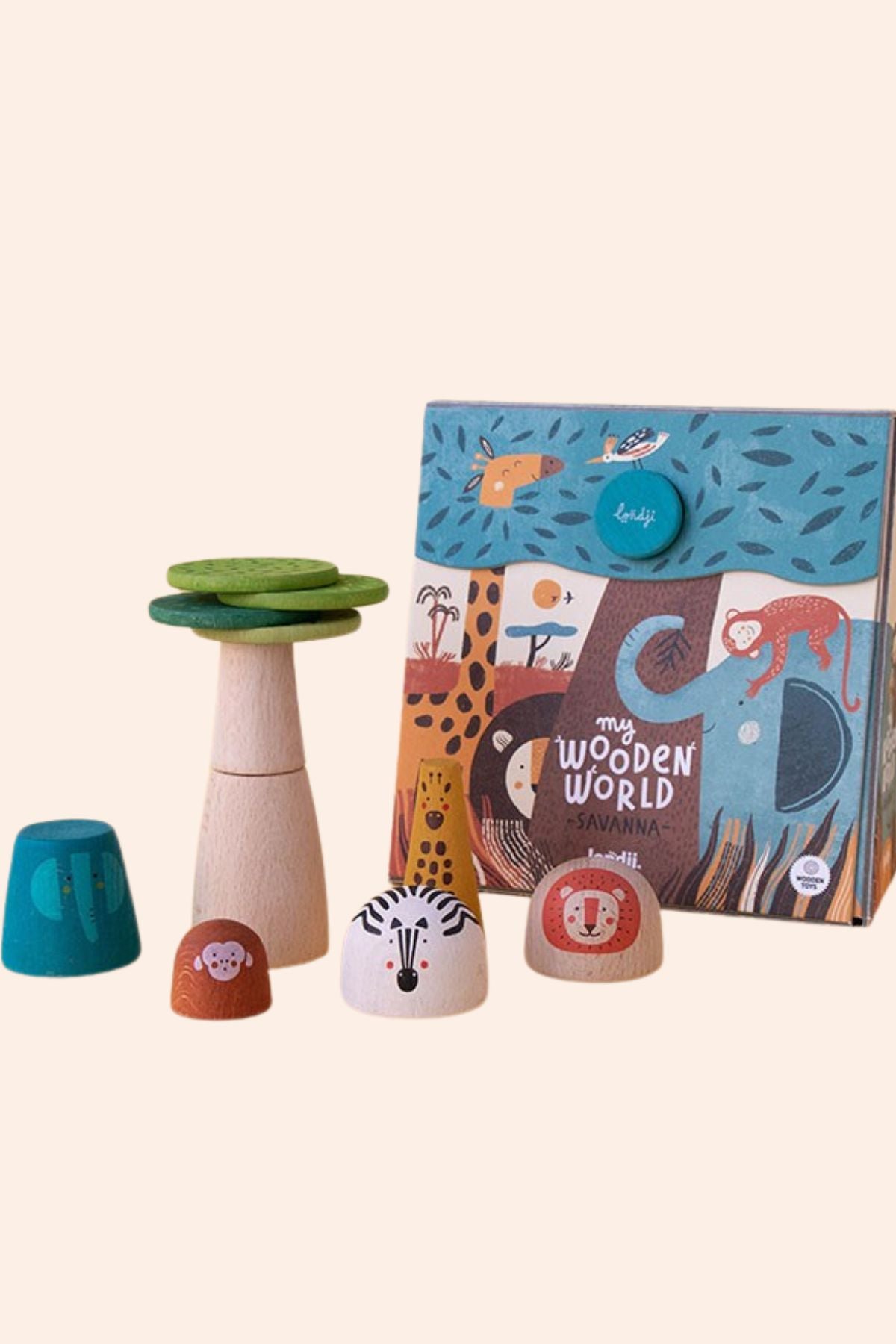 Londji -  My Wooden World - Savanna - Strawberries & Cream