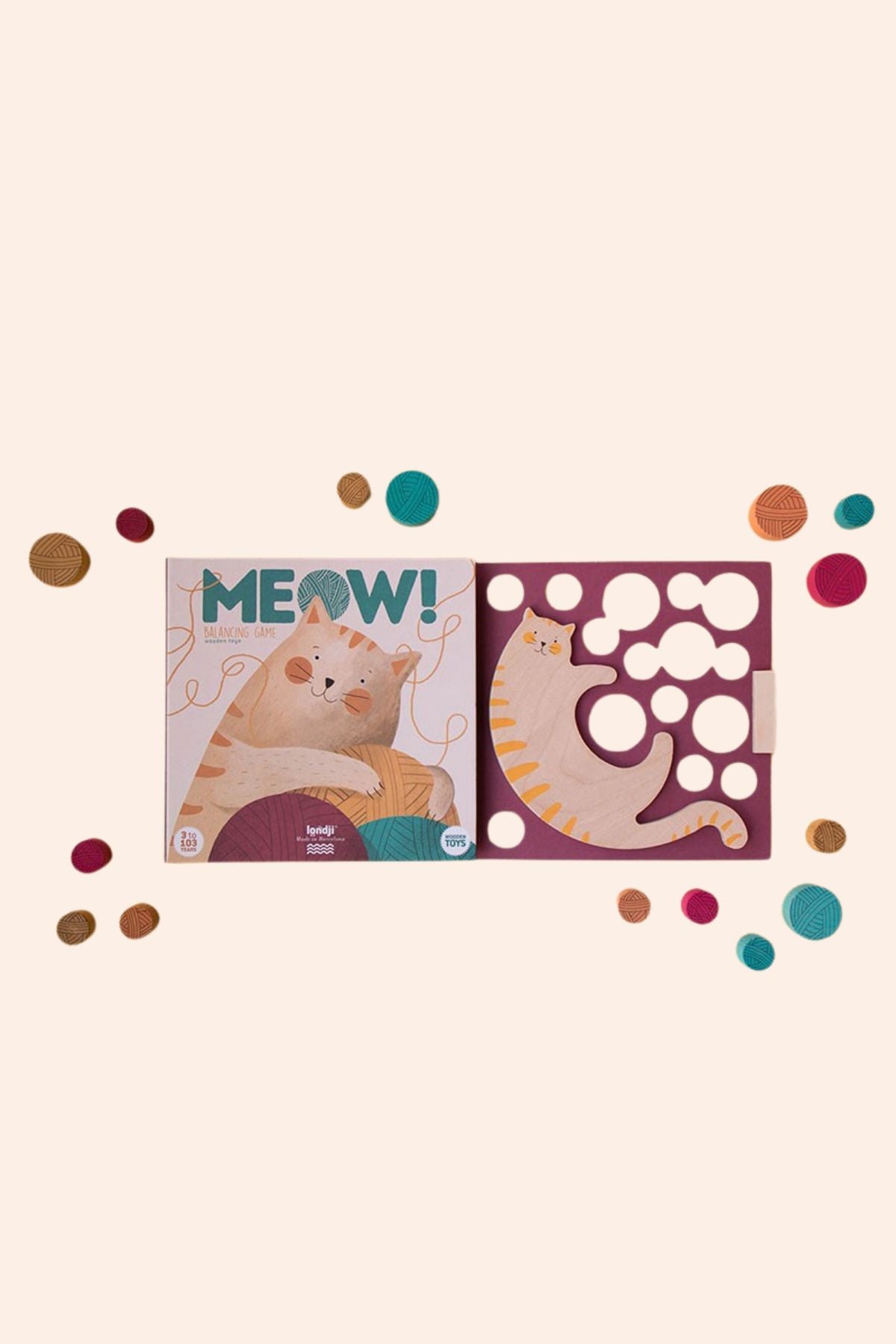 Londji  Meow! Balancing Game - Strawberries & Cream